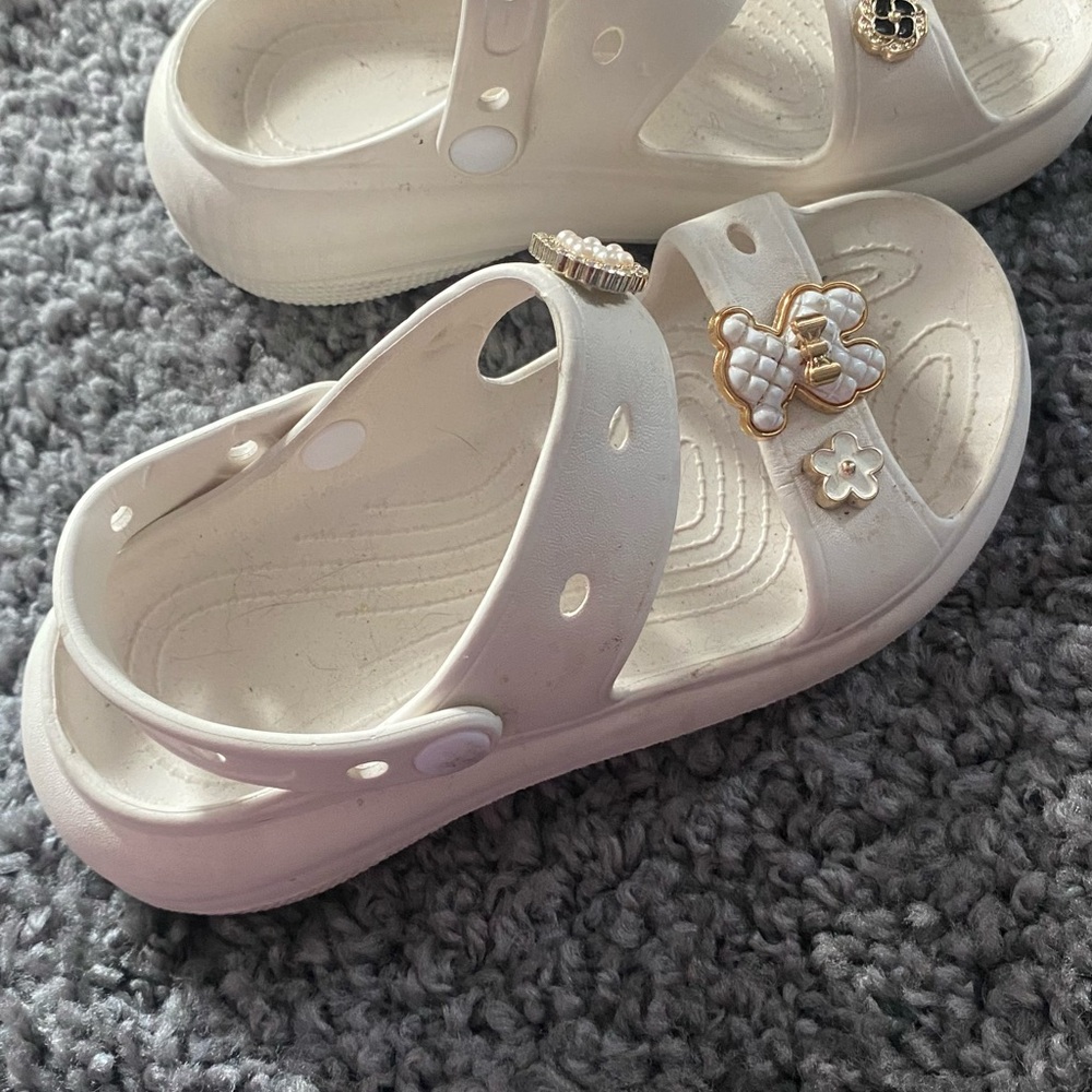 White Sandals with Charms
